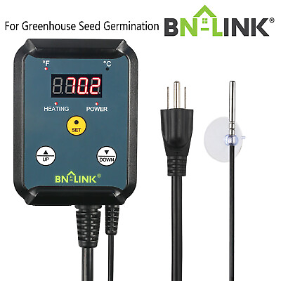 #ad BN LINK Digital Heat Mat Thermostat Controller For Greenhouse Seed Germination $18.99