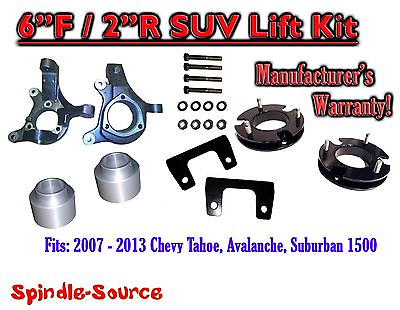 #ad 6quot; 2quot; Lift Kit Spindle FOR 07 13 Chevy Suburban Tahoe Avalanche 1500 $363.54