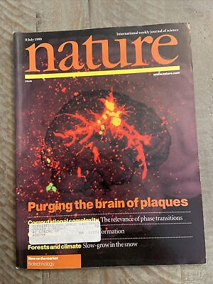 #ad Nature Magazine July 8 1999 Purging the Brain of Plaques Forests and Climate $15.00