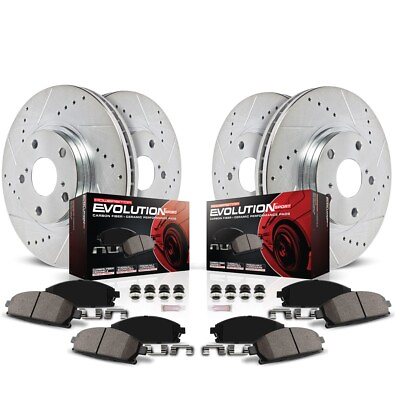 #ad K7992 Powerstop 4 Wheel Set Brake Disc and Pad Kits Front amp; Rear for Land Rover $677.63
