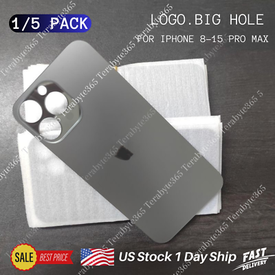 Big Hole Back Glass Replacement Rear Cover For iPhone 15 14 13 12 11 XS XR 8 Lot $10.27
