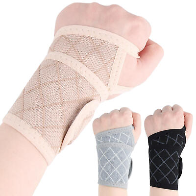 #ad Wrist Support Wristband Sport Safety Compression Glove Gym Hand Bracer For Adult $8.59
