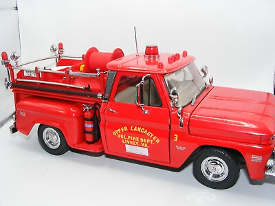 #ad Upper Lancaster Fire Department 1965 C20 Chevy Fire Truck 1:18 Hard To Find $125.00