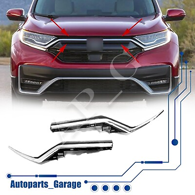 #ad Chrome Front Grille Decor Headlight Trim Molding For Honda CR V CRV 2020 2022 $39.99