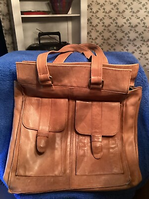 #ad Men’s Genuine Leather Laptop Satchel Handbag Briefcase Bag 12 X 15 $59.95