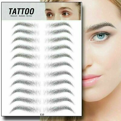 #ad 11 Pairs Eyebrow Sticker Tattoo Waterproof Lasting Makeup US $2.99