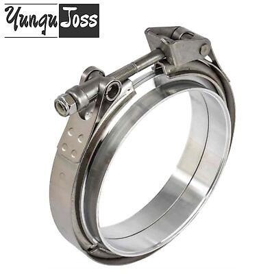 #ad 6#x27;#x27; Quick Release V Band Clamp SS304 Stainless Male Female Flange for Downpipe $37.99