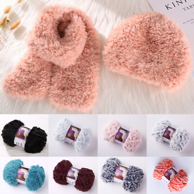 #ad 50g Craft Imitation Mink Wool Yarn Crocheting Knitting Yarn Accessory DIY C $5.99