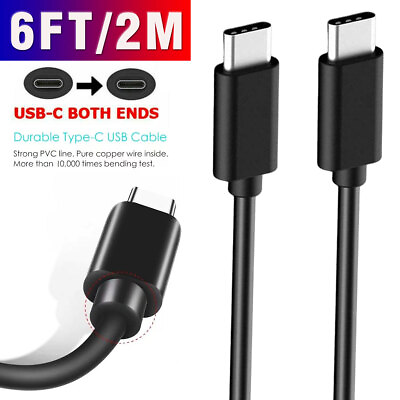 #ad USB C to USB C Cable Fast Charge Type C Data Sync Cord For Samsung Galaxy Phones $9.99