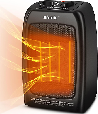 #ad 1500W Ceramic Space Heater Fast Heat Safety Features Portable amp; Quiet Black $35.61