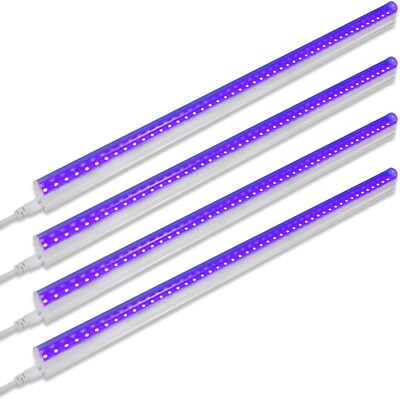 #ad UV LED Blacklight Bar 22W 4Ft T5 Integrated Bulb Black Light Fixture 4 Pcs... $66.11
