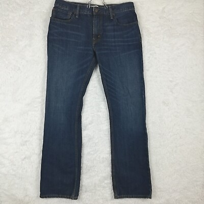 #ad Levi#x27;s Mens Jeans 527 Boot Cut Blue Denim Dark Wash Whiskering Workwear 34x33 $24.99