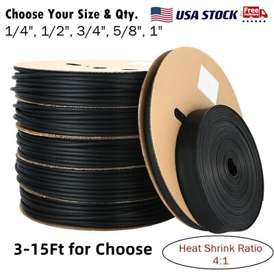 #ad 4:1 Heat Shrink Tubing Dual Wall Adhesive Shrinkable Tubes Waterproof US $6.99