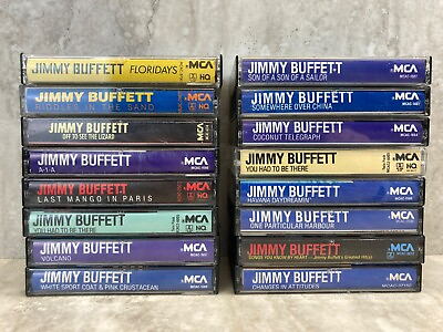 #ad Jimmy Buffett Cassette Tapes Lot of 16 All Tested Titles in Description $54.99