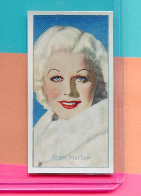 #ad 1936 CARRERAS LTD CIGARETTES FILM STARS #40 JEAN HARLOW TOBACCO CARD $3.99