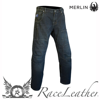 #ad MERLIN ROUTE ONE LINCOLN WATER REPELLENT ARAMID FIBRE MOTORCYCLE MOTORBIKE JEANS GBP 89.99