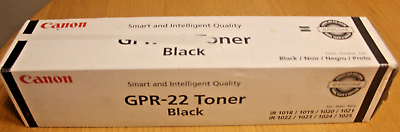 #ad Genuine Canon GPR 22 Black Toner New Factory Sealed Box $24.99
