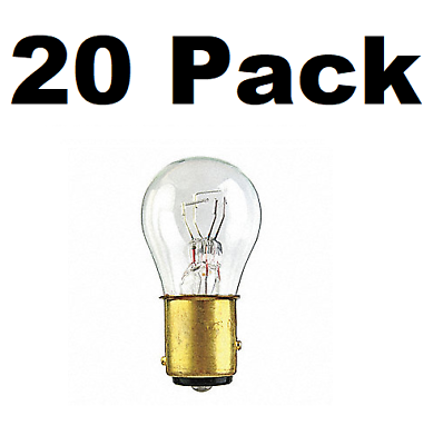 #ad Box of 20 #1157 Lamp Auto Bulb Automotive Lightbulb BRASS Dual Filament BAY15d $12.54