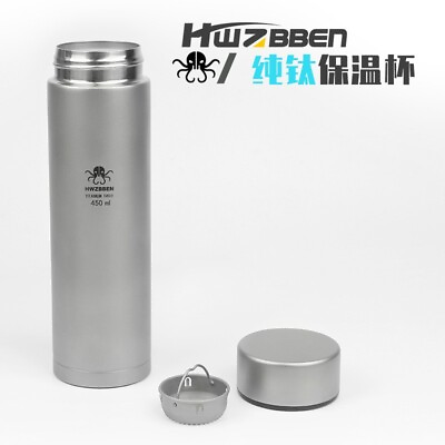 #ad Outdoor EDC Titanium Double Wall Flask Insulation Bottle Vacuum Tumbler Cup $101.62