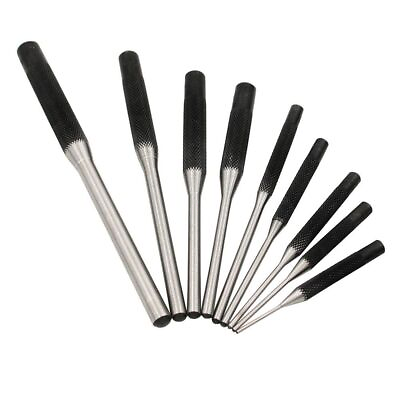 #ad 9pcs Multi Size Round Head Roll Pins Punch Tool Kit 40CR Steel DIY Crafts New $28.01