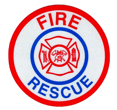 #ad FIRE RESCUE Highly Reflective Helmet or vehicle decal 2 1 2quot; Round decal $2.50