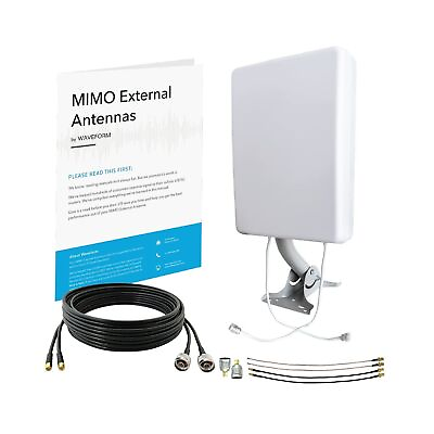 #ad Waveform 2x2 MIMO Panel Antenna Kit 4G and 5G Compatible Modem Router Gat... $306.11