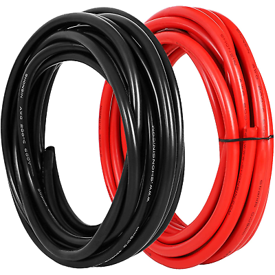 #ad Extra Flexible 6 Gauge Silicone Wire 6Ft【3Ft Black 3Ft Red Separated】 6 AWG St $31.22