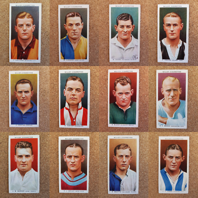 #ad Wills 1935 Association Footballers Single Football Cigarette Cards Various Teams GBP 2.20