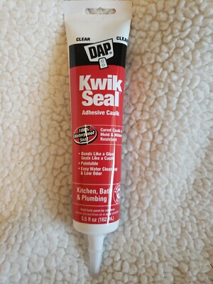#ad DAP Kwik Seal Clear Acrylic Latex Kitchen and Bath Adhesive Caulk 5.5 oz $9.75