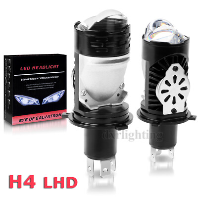 #ad 2X H4 Bi LED Projector Lens LHD Headlight Kit Bulb 12000LM Hi Lo Beam 100W 6000K $31.98