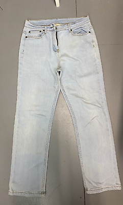 #ad Cotton Traders Straight Leg Light Wash Jeans Size 12 Casual Classic 5 Pocket 2 GBP 11.50