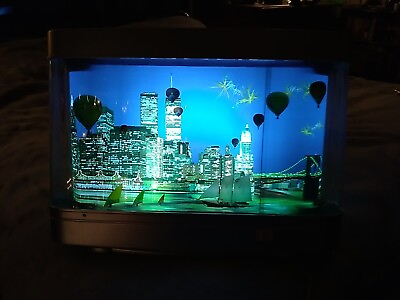 #ad N.Y.City Skyline TWIN TOWER#x27;S Lighted Moving Picture BAR Desktop $49.99