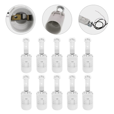 #ad 10 Pcs White Plastic Candle Hose Lamp Holder Spiral Candles $11.57