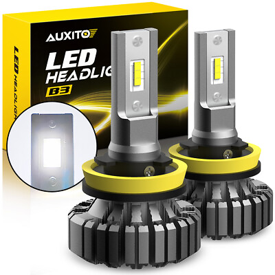 #ad AUXITO H11 LED Headlight Bulb White Low Beam Conversion Kit 30000LM Super Bright $28.49