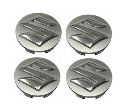 #ad 4x54mm Suzuki Swift Vitara SX4 Grey Wheel Cover Hub Center Caps Emblems Badges $11.11