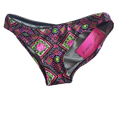 #ad Betsey Johnson Bikini Bottom ONLY Hipster Fit Boho Print New Size Small C $26.00