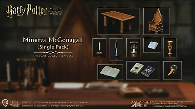 #ad HP Sorcerers Stone Minerva McGonagall Desk 1 6 Figure Accessory Single Star Ace $204.99