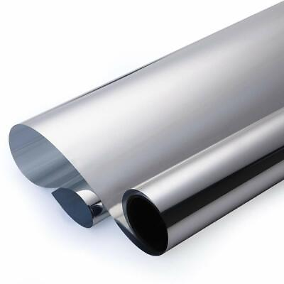 #ad REFLECTIVE SILVER CHROME MIRROR TINT FILM 20quot;X10 FEET WINDOW COVERING TWO WAY $28.00