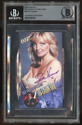 #ad Sue Vanner #22 signed autograph 1998 Inkworks Actress The Women of J. Bond BAS $75.00