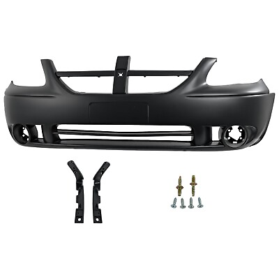 #ad Front Bumper Cover For 2005 07 Dodge Grand Caravan with Fog Lamp Holes 5139118AA $139.97