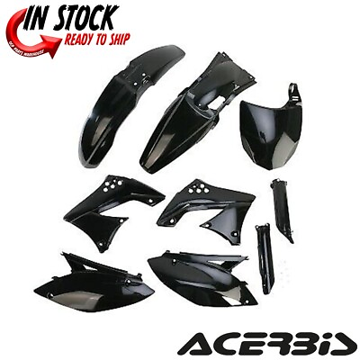 #ad Acerbis Full Plastic Kit Black Kawasaki KX450F KX 450F 2009 2011 NEW $156.35