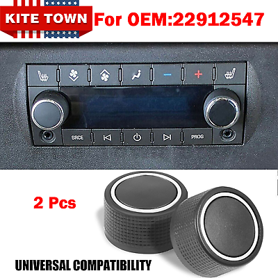 2 x Rear Control Knobs Audio Radio for Escalade Enclave Tahoe Chevrolet GMC $5.66