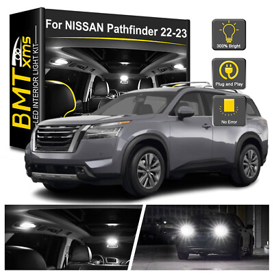 #ad 12x Interior LED Light Bulbs Reverse For Nissan Pathfinder 2022 2023 White $16.68
