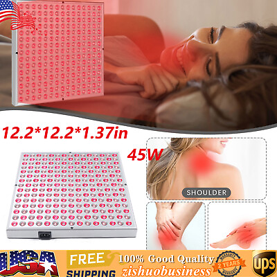 #ad LED Therapy Light 45W Red Infrared Panel Pulse Lamp Remote Full Body Anti Aging $35.15