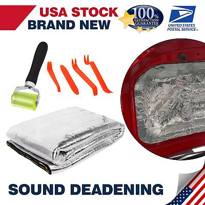 #ad 10.7sqft Thermal Sound Deadener Heat Shield Insulation Noise Reduce Mat $21.99