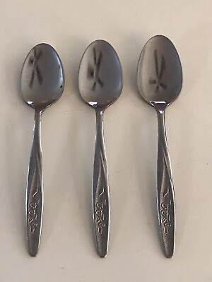 #ad Superior Stainless USA International Silver Radiant Rose 3 Teaspoons $12.58