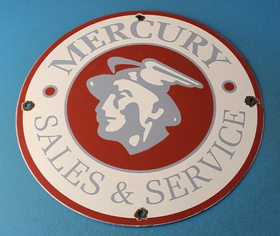 #ad Vintage Mercury Automobiles Porcelain Sales Service Dealer Garage Gas Pump Sign $135.37