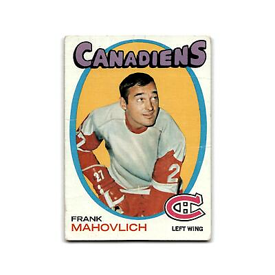 #ad 1971 Topps Frank Mahovlich Montreal Canadiens #105 $3.00