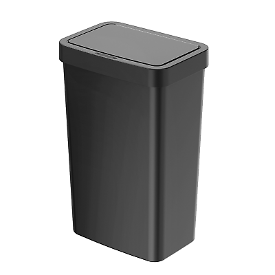 #ad 13.2 Gallon Trash Can Plastic Motion Sensor Kitchen Trash Can Black $26.94