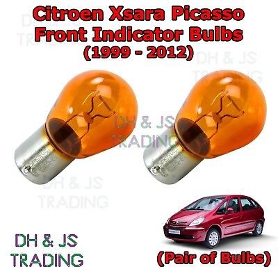 #ad For Citroen Xsara Picasso Amber Front Indicator Bulbs Flash Bulb Tail Pair 97 06 GBP 7.95